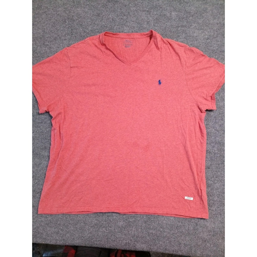 Polo Ralph Lauren Men's XXL Heather Red Pony Logo Crewneck T-Shirt
